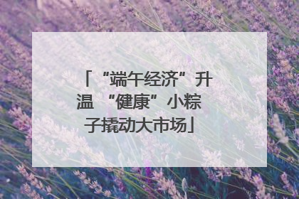 “端午经济”升温 “健康”小粽子撬动大市场