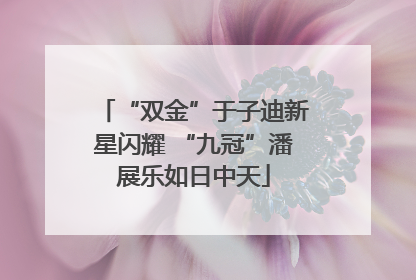 “双金”于子迪新星闪耀 “九冠”潘展乐如日中天