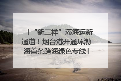 “新三样”添海运新通道！烟台港开通环渤海首条跨海绿色专线