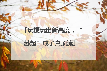 玩梗玩出新高度，“苏超”成了真顶流