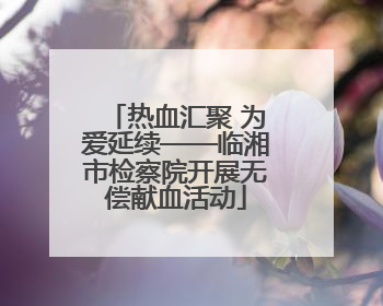 热血汇聚 为爱延续——临湘市检察院开展无偿献血活动