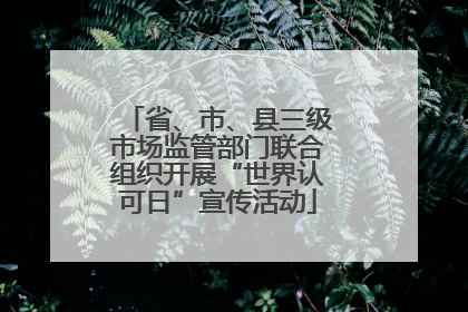 省、市、县三级市场监管部门联合组织开展“世界认可日”宣传活动