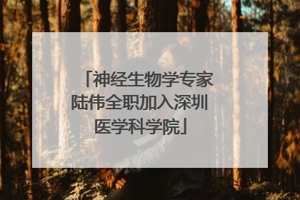 神经生物学专家陆伟全职加入深圳医学科学院