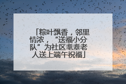 粽叶飘香，邻里情浓，“送福小分队”为社区耄耋老人送上端午祝福