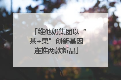 维他奶集团以“茶+果”创新基因连推两款新品