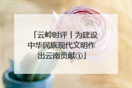 云岭时评丨为建设中华民族现代文明作出云南贡献①