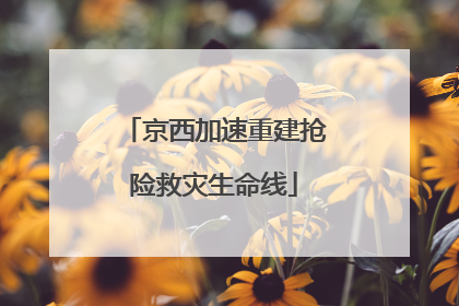 京西加速重建抢险救灾生命线