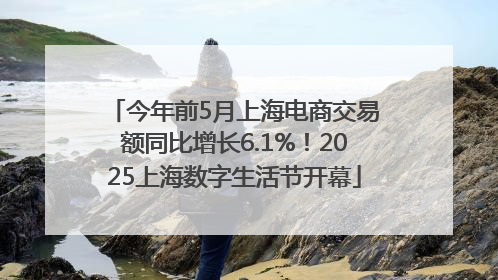 今年前5月上海电商交易额同比增长6.1%！2025上海数字生活节开幕