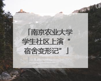南京农业大学学生社区上演“宿舍变形记”