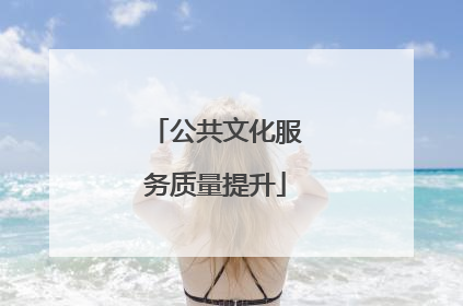 公共文化服务质量提升