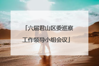 六届君山区委巡察工作领导小组会议