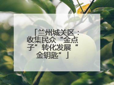 兰州城关区：收集民众“金点子”转化发展“金钥匙”