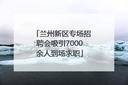 兰州新区专场招聘会吸引7000余人到场求职