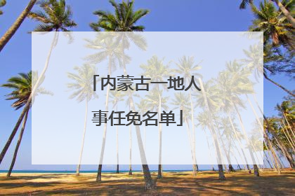 内蒙古一地人事任免名单