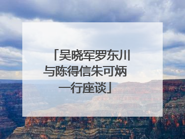 吴晓军罗东川与陈得信朱可炳一行座谈