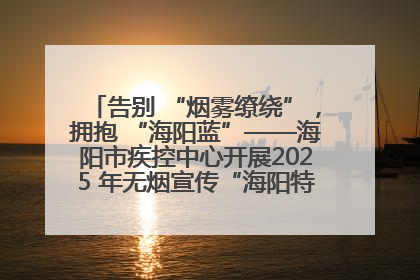 告别 “烟雾缭绕”，拥抱 “海阳蓝”——海阳市疾控中心开展2025 年无烟宣传“海阳特色”实践记录