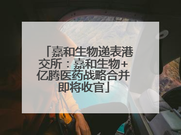 嘉和生物递表港交所：嘉和生物+亿腾医药战略合并即将收官