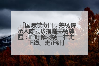 国际禁毒日，羌绣传承人陈云珍捐赠羌绣牌匾：呼吁像刺绣一样走正线、走正针