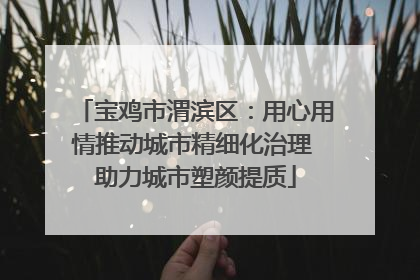 宝鸡市渭滨区：用心用情推动城市精细化治理 助力城市塑颜提质