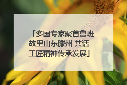 多国专家聚首鲁班故里山东滕州 共话工匠精神传承发展