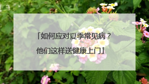 如何应对夏季常见病？他们这样送健康上门