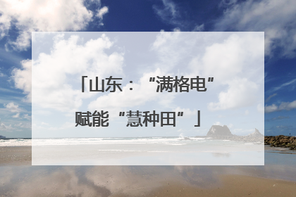 山东：“满格电”赋能“慧种田”