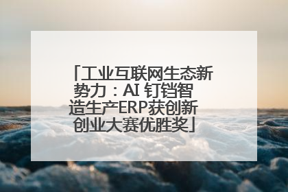 工业互联网生态新势力：AI 钉铛智造生产ERP获创新创业大赛优胜奖
