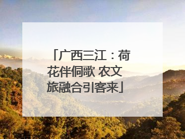 广西三江：荷花伴侗歌 农文旅融合引客来
