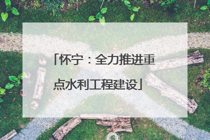 怀宁：全力推进重点水利工程建设