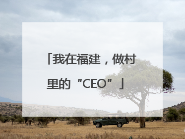 我在福建，做村里的“CEO”