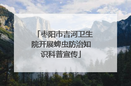 枣阳市吉河卫生院开展蜱虫防治知识科普宣传