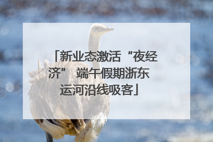 新业态激活“夜经济” 端午假期浙东运河沿线吸客
