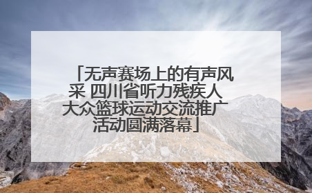 无声赛场上的有声风采 四川省听力残疾人大众篮球运动交流推广活动圆满落幕