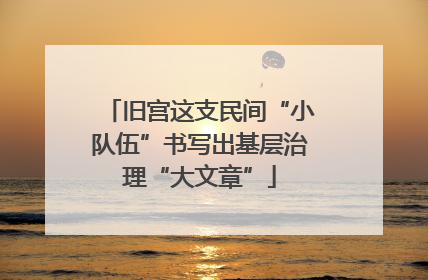旧宫这支民间“小队伍”书写出基层治理“大文章”