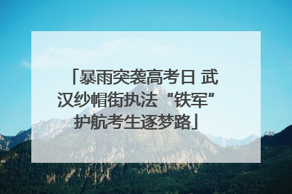 暴雨突袭高考日 武汉纱帽街执法“铁军”护航考生逐梦路