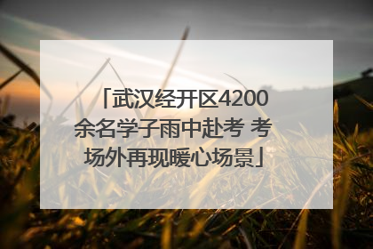 武汉经开区4200余名学子雨中赴考 考场外再现暖心场景
