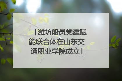 潍坊船员党建赋能联合体在山东交通职业学院成立