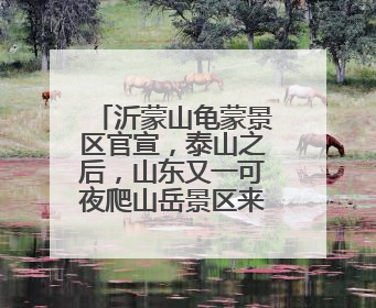 沂蒙山龟蒙景区官宣，泰山之后，山东又一可夜爬山岳景区来啦！