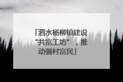 泗水杨柳镇建设“共富工坊”，推动强村富民