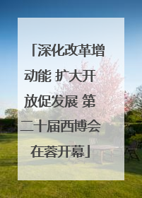 深化改革增动能 扩大开放促发展 第二十届西博会在蓉开幕