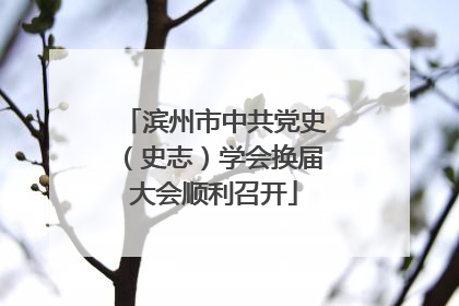 滨州市中共党史（史志）学会换届大会顺利召开