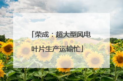 荣成：超大型风电叶片生产运输忙