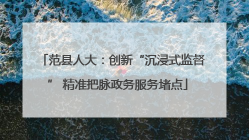 范县人大：创新“沉浸式监督” 精准把脉政务服务堵点