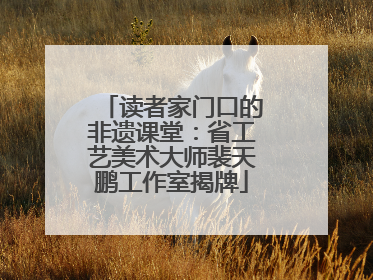 读者家门口的非遗课堂：省工艺美术大师裴天鹏工作室揭牌