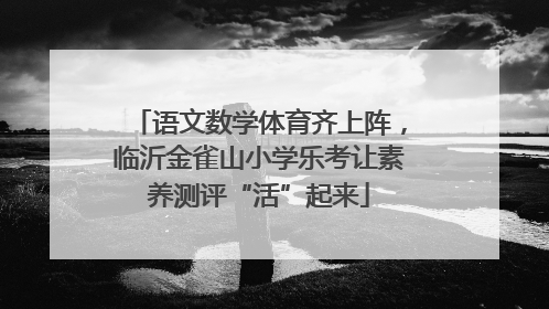 语文数学体育齐上阵，临沂金雀山小学乐考让素养测评“活”起来