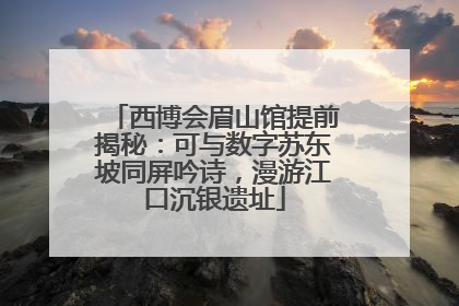 西博会眉山馆提前揭秘：可与数字苏东坡同屏吟诗，漫游江口沉银遗址