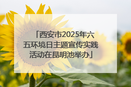 西安市2025年六五环境日主题宣传实践活动在昆明池举办