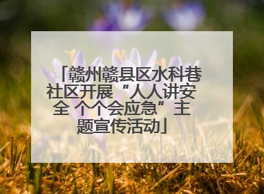 赣州赣县区水科巷社区开展“人人讲安全 个个会应急”主题宣传活动