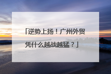 逆势上扬！广州外贸凭什么越战越猛？