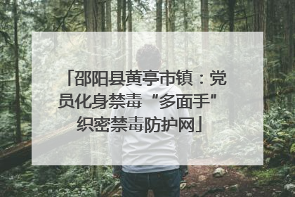 邵阳县黄亭市镇：党员化身禁毒“多面手” 织密禁毒防护网